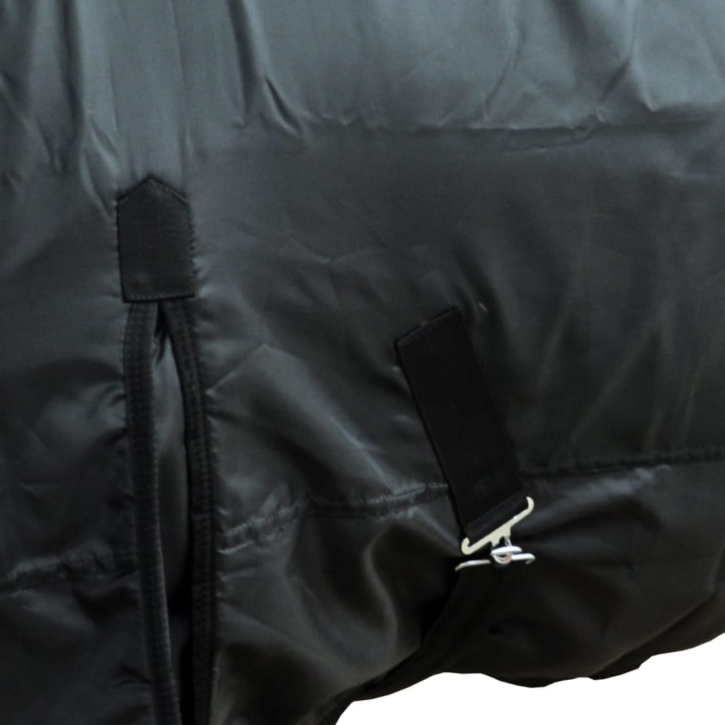 Vidaxl Fleece Rug Double Layers With Surcingles 53.1'' Black