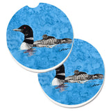 Caroline'S Treasures Momma & Baby Loon Set Of 2 Cup Holder Car Coasters 8718Carc, 2.56, Multicolor