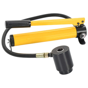 'Vidaxl Portable Hydraulic Crimping Tool Set - Durable Steel Construction With Comfortable Ergonomic Handle - Wide Punching Range Of Soft Steel Plate - Comes With Storage Case And Press Adaptors