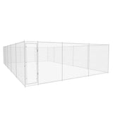 Vidaxl Outdoor Dog Kennel Galvanized Steel 374X224.4X72.8 -Like New