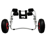 Vidaxl 2-Piece Set Aluminum Kayak Trolleys | Foldable Canoe Dolly Cart | Lightweight, Portable & Robust | Sea Or River Kayaking Accessories | Ideal For Sand And Gravel Terrains