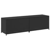 vidaXL Patio Storage Box Poly Rattan 78.7x19.6x23.6 Black