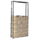 Vidaxl Firewood Rack Black 39.4X9.8X78.7 Steel -Used