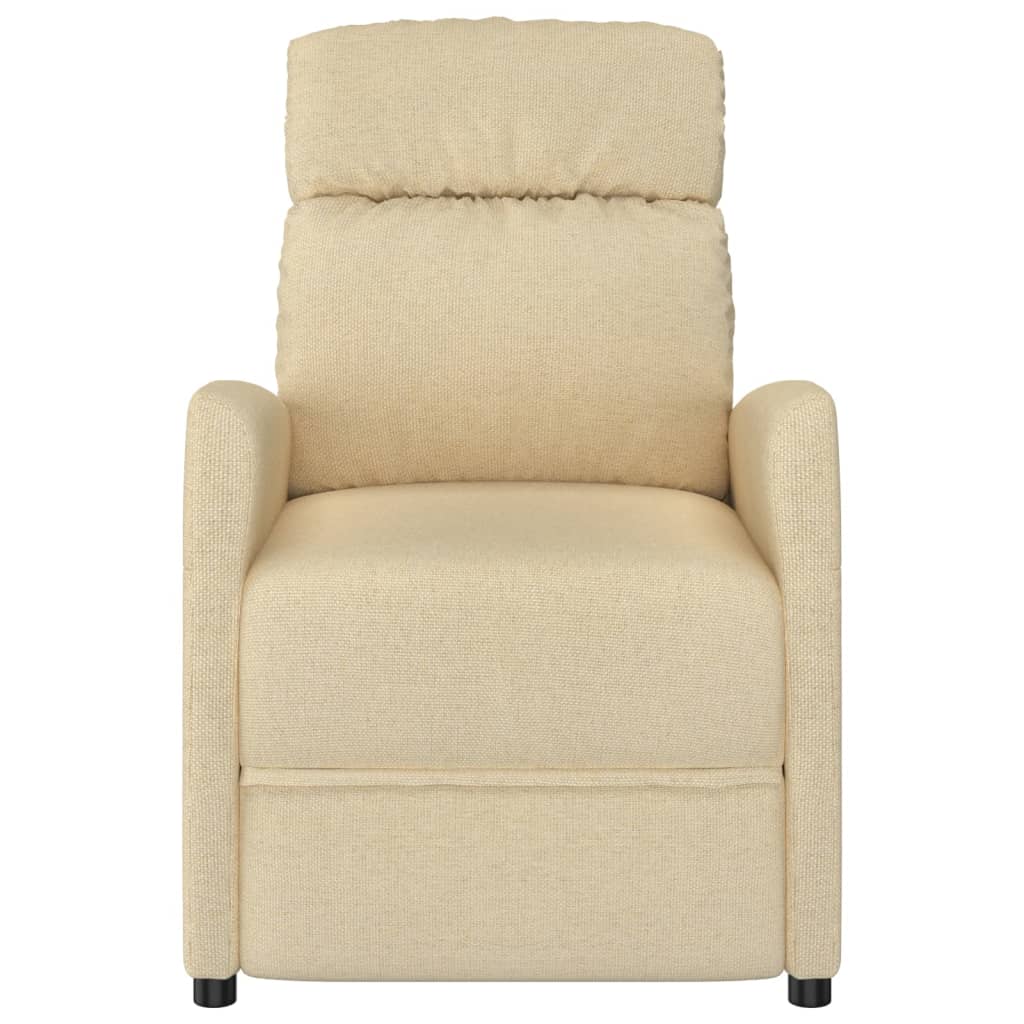 Vidaxl Massage Recliner Cream Fabric