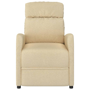 Vidaxl Massage Recliner Cream Fabric
