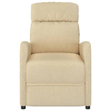Vidaxl Massage Recliner Cream Fabric