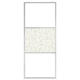 'Vidaxl Walk-In Shower Wall - Elegant Modern Design With Stone Embellishment, Adjustable Size To Fit Any Bathroom Layout, Easy To Clean Esg Glass, With Heavy-Duty Aluminum Frame