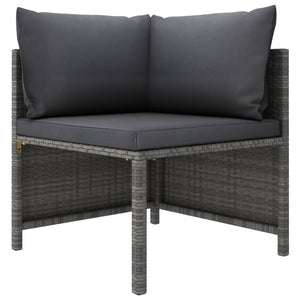 Vidaxl 3 Piece Poly Rattan Patio Lounge Set With Cushions - Durable, Weather-Resistant Outdoor Furniture For Relaxing, Comfortable Seating, Easy-To-Maintain, With Modular Design