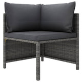 Vidaxl 3 Piece Poly Rattan Patio Lounge Set With Cushions - Durable, Weather-Resistant Outdoor Furniture For Relaxing, Comfortable Seating, Easy-To-Maintain, With Modular Design
