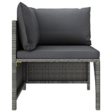 Vidaxl 3 Piece Poly Rattan Patio Lounge Set With Cushions - Durable, Weather-Resistant Outdoor Furniture For Relaxing, Comfortable Seating, Easy-To-Maintain, With Modular Design