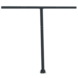 'Vidaxl Awning Post Set In Anthracite - Durable Iron Construction With Rotary Base For Terrace, Balcony, Garden Shade Creation