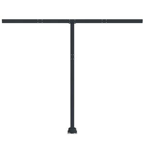 'Vidaxl Awning Post Set In Anthracite - Durable Iron Construction With Rotary Base For Terrace, Balcony, Garden Shade Creation