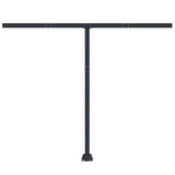 'Vidaxl Awning Post Set In Anthracite - Durable Iron Construction With Rotary Base For Terrace, Balcony, Garden Shade Creation