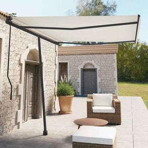 'Vidaxl Awning Post Set In Anthracite - Durable Iron Construction With Rotary Base For Terrace, Balcony, Garden Shade Creation