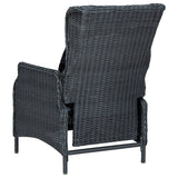 Vidaxl Patio Dining Set 9 Piece, Patio Dining Table Set With Glass Tabletop, Rattan Chairs With Cushions, Outdoor Furniture Set, Modern, Dark Gray