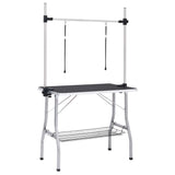 Vidaxl Adjustable Dog Grooming Table With 2 Loops And Basket