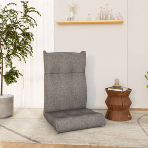 Vidaxl Folding Floor Chair Light Gray Fabric