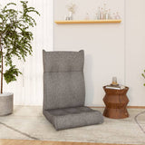 Vidaxl Folding Floor Chair Light Gray Fabric