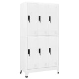 vidaXL Locker Cabinet White 35.4x17.7x70.9 Steel