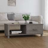 Vidaxl Coffee Table Light Gray 39.4''X21.7''X13.8'' Solid Wood Pine