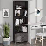 Vidaxl Highboard Light Gray 23.6''X13.8''X70.9'' Solid Wood Pine