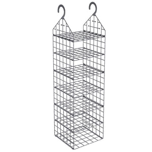 Vidaxl Hanging Closet Organiser - Gray 7-Shelf Wardrobe Organizer With Open Design - Lightweight And Easy To Install - Ideal Storage Solution For Clothes, Shoes, And Accessories