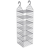 Vidaxl Hanging Closet Organiser - Gray 7-Shelf Wardrobe Organizer With Open Design - Lightweight And Easy To Install - Ideal Storage Solution For Clothes, Shoes, And Accessories