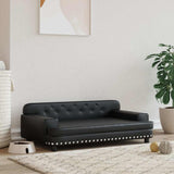 vidaXL Dog Bed Black 90x53x30 cm Faux Leather