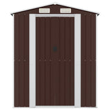 'Vidaxl Galvanized Steel Garden Shed - Durable, Spacious Outdoor Storage Solution For Garden Tools And Equipment - Ventilated, Easy Access