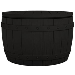 Vidaxl 3-In-1 Patio Storage Box - Multifunctional Outdoor Furniture - Durable Polypropylene - Imitation Wood Texture Design - Convenient Storage Capacity - Black