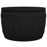 Vidaxl 3-In-1 Patio Storage Box - Multifunctional Outdoor Furniture - Durable Polypropylene - Imitation Wood Texture Design - Convenient Storage Capacity - Black