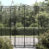 vidaXL Garden Gate Black 47.6x3.1x78.7 Wrought Iron
