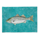 Caroline'S Treasures 8720Plmt Fish Striped Bass Fabric Placemat, Multicolor