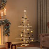 vidaXL Wooden Christmas Tree for Decoration 59.1 Solid Wood Pine