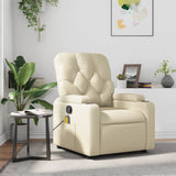 Vidaxl Massage Recliner Chair Cream Faux Leather -Like New
