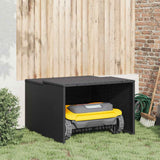 vidaXL Robot Mower Garage Black 33.9x35.4x20.5/22.4 Poly Rattan