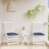 vidaXL Chair Cushion Set of 2 Navy Blue Oxford fabric (100% polyester)