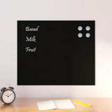 vidaXL Wall-mounted Magnetic Board Black 23.6x19.7 Tempered Glass