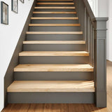 vidaXL Stair Tread Set of 4 Natural oak Solid oak wood 39.4 x 11.8 in