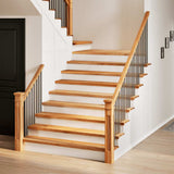 vidaXL Stair Tread Set of 8 Light brown Solid oak wood Large Durable