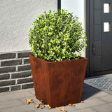 vidaXL Garden Planter Set of 2 Natural metal, Rust develops over time.
