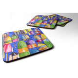 Caroline'S Treasures 8723-4Fc Lobster Bouys Foam Coasters (Set Of 4), 3.5 H X 3.5 W, Multicolor