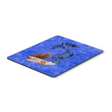 Caroline'S Treasures Brunette Mermaid On Blue Mouse Pad/Hot Pad/Trivet (8725Mp)