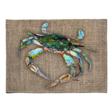 Caroline'S Treasures 8731Plmt Crab Fabric Placemat, Multicolor