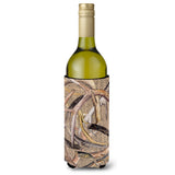 Deer Horns On Faux Burlap Wine Bottle Beverage Insulator Beverage Insulator Hugger