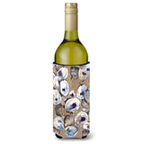 Oyster On Faux Burlap Wine Bottle Beverage Insulator Beverage Insulator Hugger