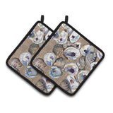 Caroline'S Treasures Oyster Pair Of Pot Holders 8734Pthd, 7.5Hx7.5W, Multicolor