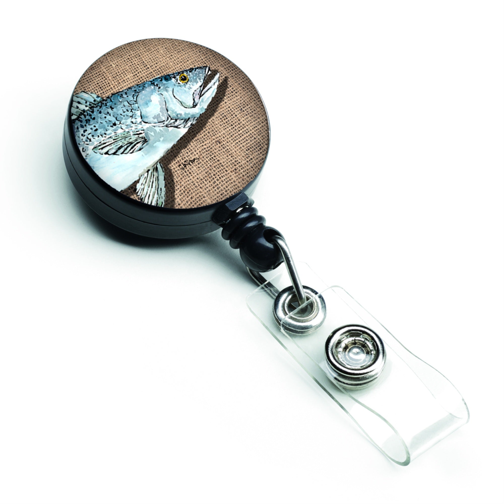 Caroline'S Treasures Fish Speckled Trout Retractable Badge Reel, Multicolor (8737Br)