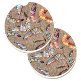 Caroline'S Treasures Shrimp Set Of 2 Cup Holder Car Coasters 8738Carc, 2.56, Multicolor