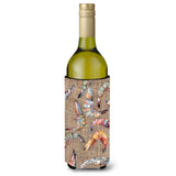 Shrimp On Faux Burlap Wine Bottle Beverage Insulator Beverage Insulator Hugger